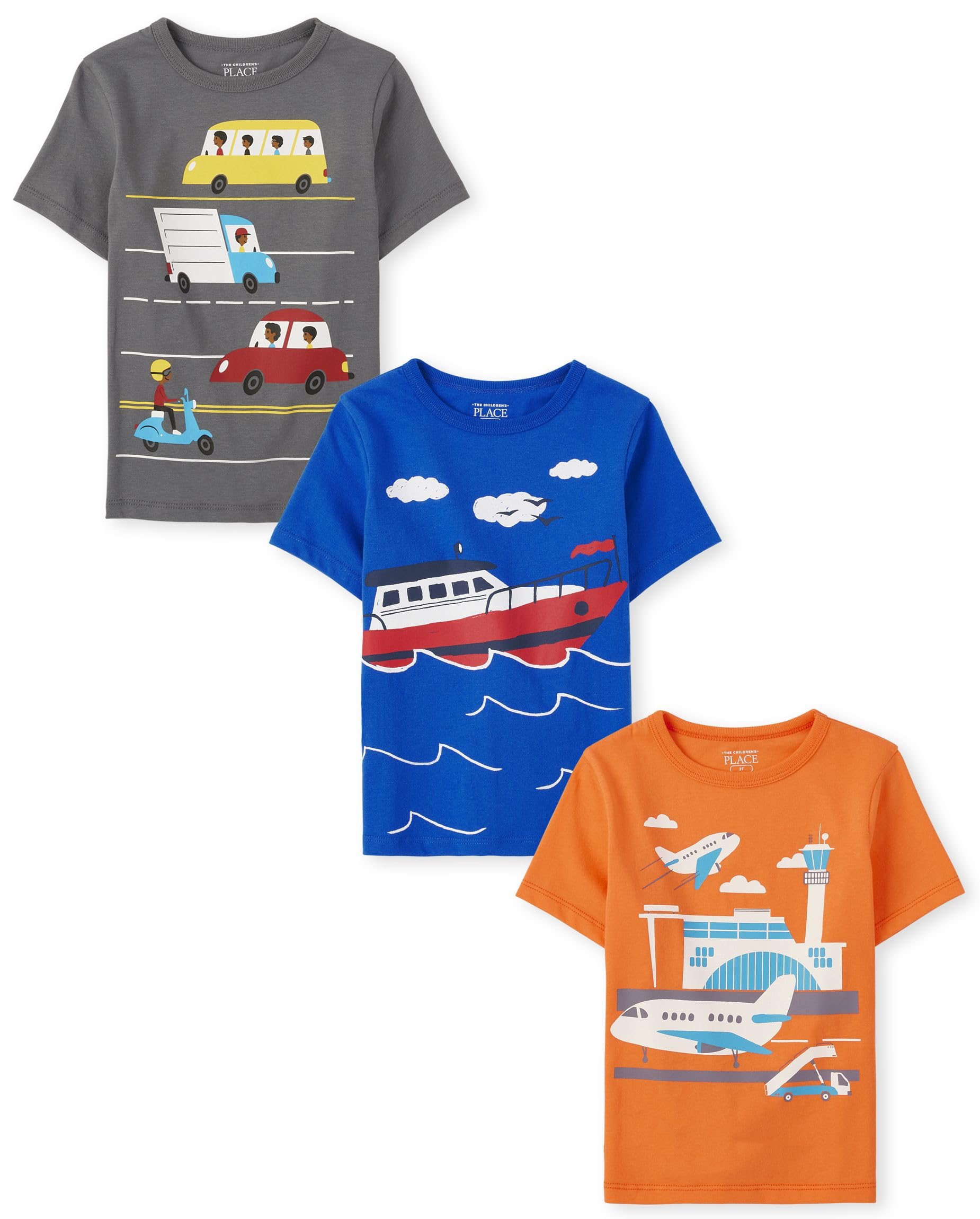 The Children's Place Baby Boys' Graphic T-Shirts (3-Pack)