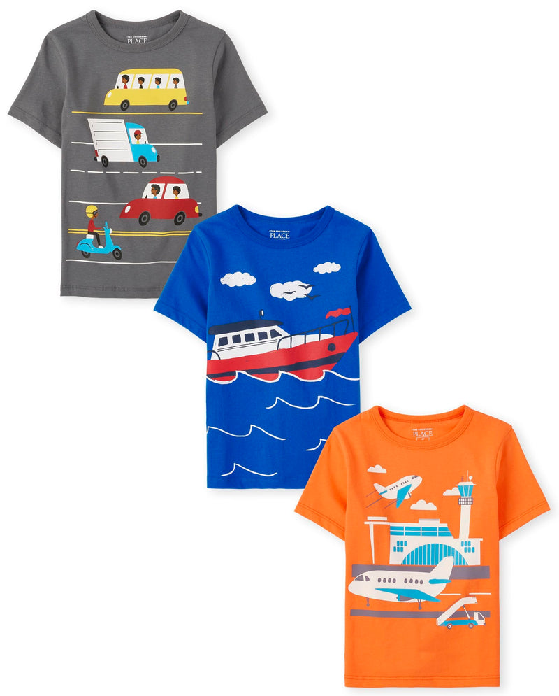 The Children's Place Baby Boys' Graphic T-Shirts (3-Pack)-40