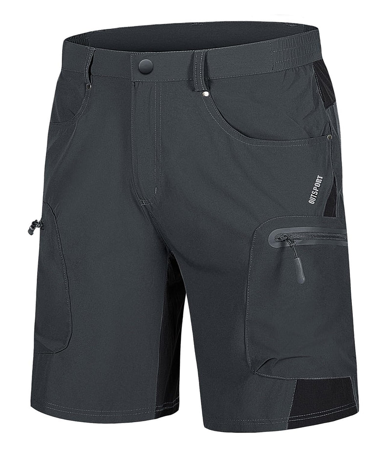 TACVASEN Men's Hiking Cargo Shorts 10" with Zipper Pockets Quick Dry Casual Stretch Golf Work Short Outdoor Summer