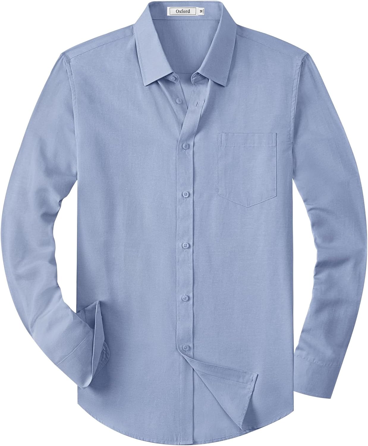 Mens Oxford Shirts Long Sleeve Business Casual Cotton Dress Shirt Wedding Dating Party Button Down Tops with Pocket-7