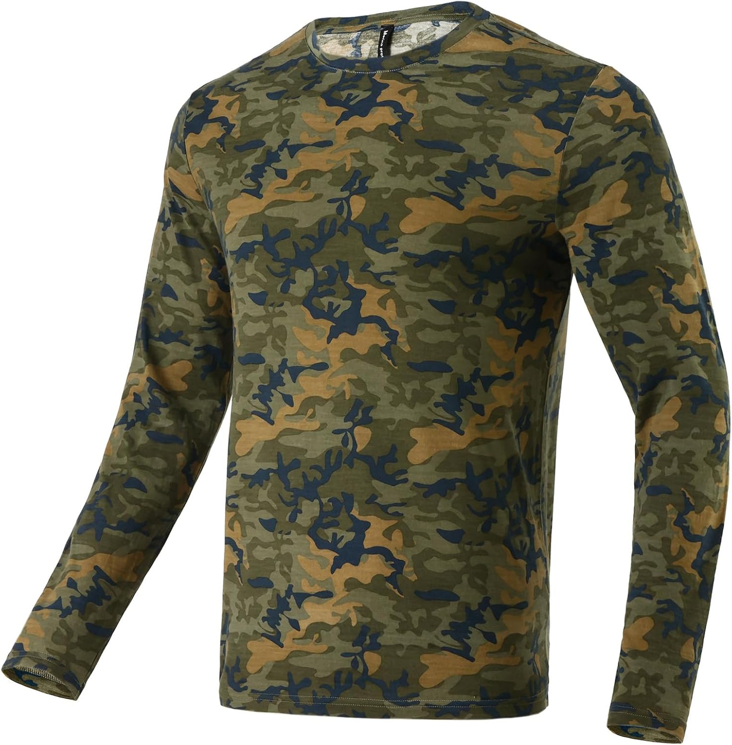 Merino Protect 100% Merino Wool Base Layer Mens Long Sleeve Shirts Soft Thermal Underwear for Hunting Hiking-24