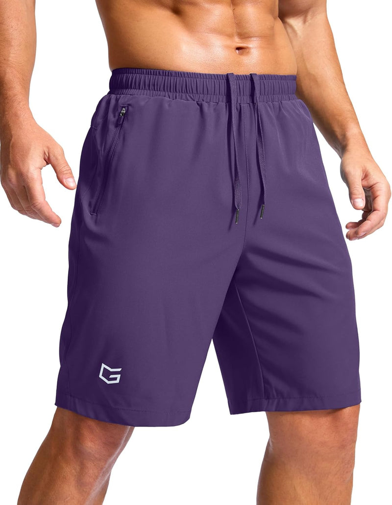 G Gradual Men's Athletic Running Shorts with Zipper Pockets Quick Dry 7"/ 5"/ 9" Workout Gym Shorts for Basketball Hiking-42