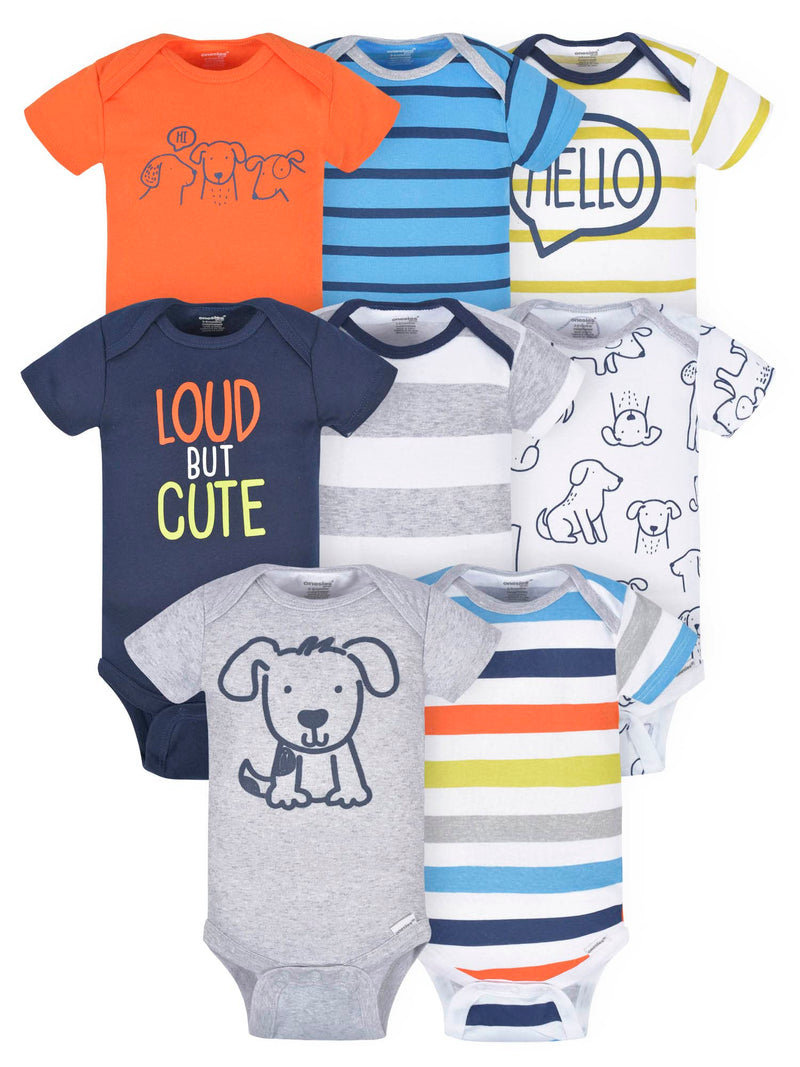 Onesies Brand baby-boys 8-pack Short Sleeve Mix & Match Bodysuits