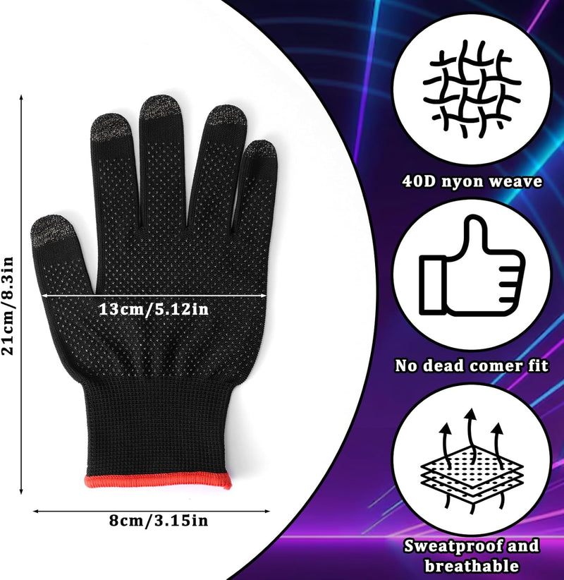 Anti-Sweat Breathable Mobile Finger Sleeve, Mobile Game Gloves, Ultra-Thin Mobile Gaming Gloves for Sweaty Hands, Cold Hands, High-Ranking Players Mobile Game Streamer