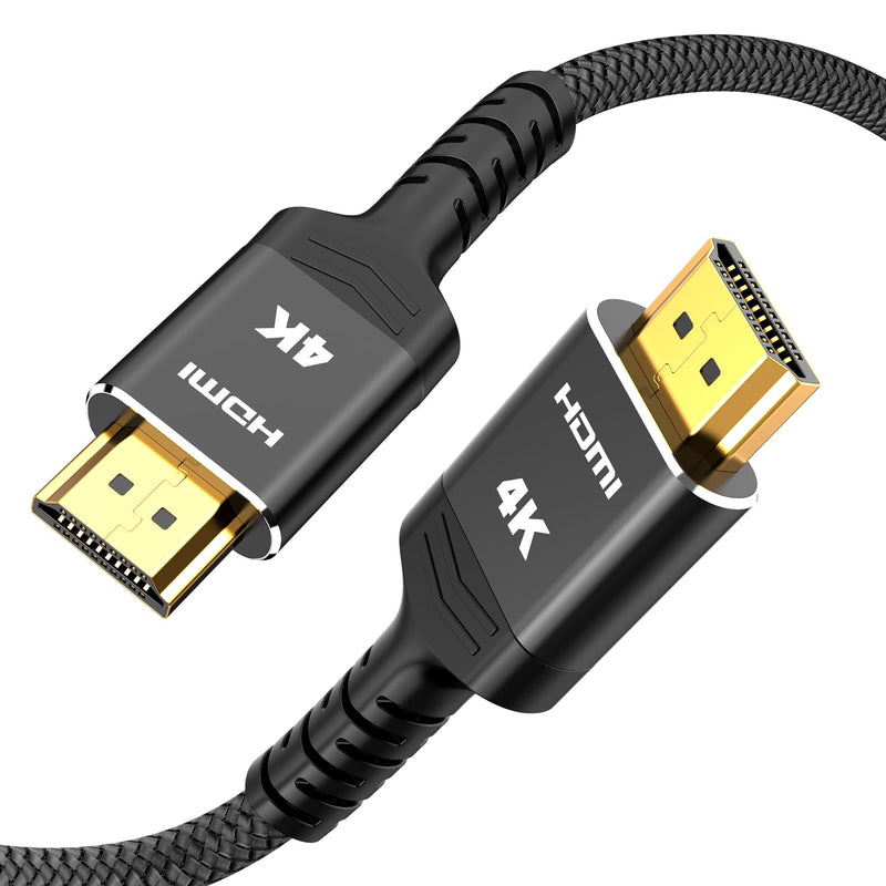 HDMI Cable 6.6 ft, Highwings 4K HDMI 2.0 Cord with High-Speed No Flickering, Nylon Braided & Gold-Plated Connectors, HDR, Ethernet, ARC, 3D, HDCP 2.2, Compatible with 4K TVs, Monitor, Streaming Device