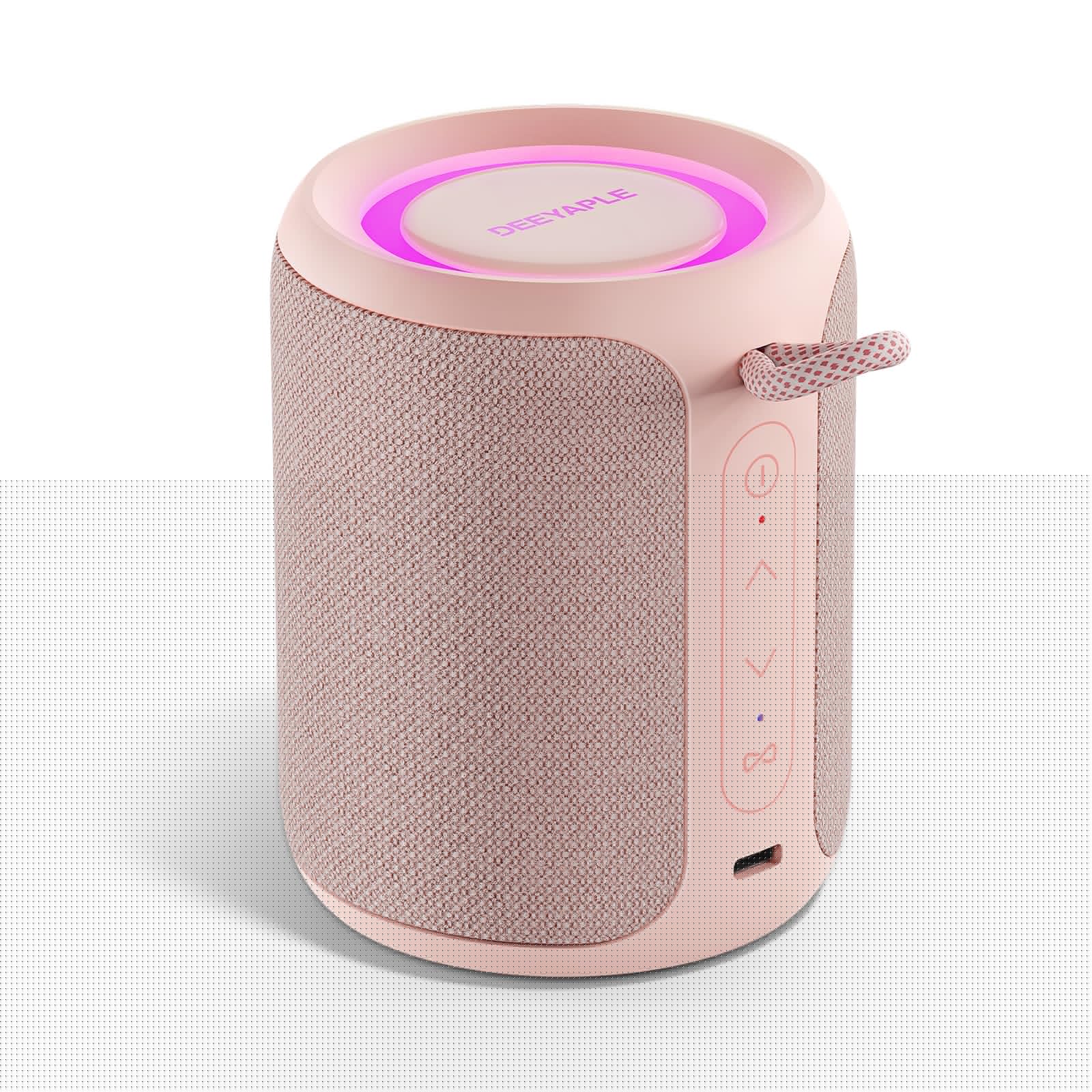 Bluetooth Speaker Wireless,IP67 Waterproof & Dustproof Portable Speaker with Lights,15W Loud Stereo Sound, 2500mAh Battery All Day Playtime, TWS Pairing, BT5.3, Home/Party/Outdoor/Beach (Black)