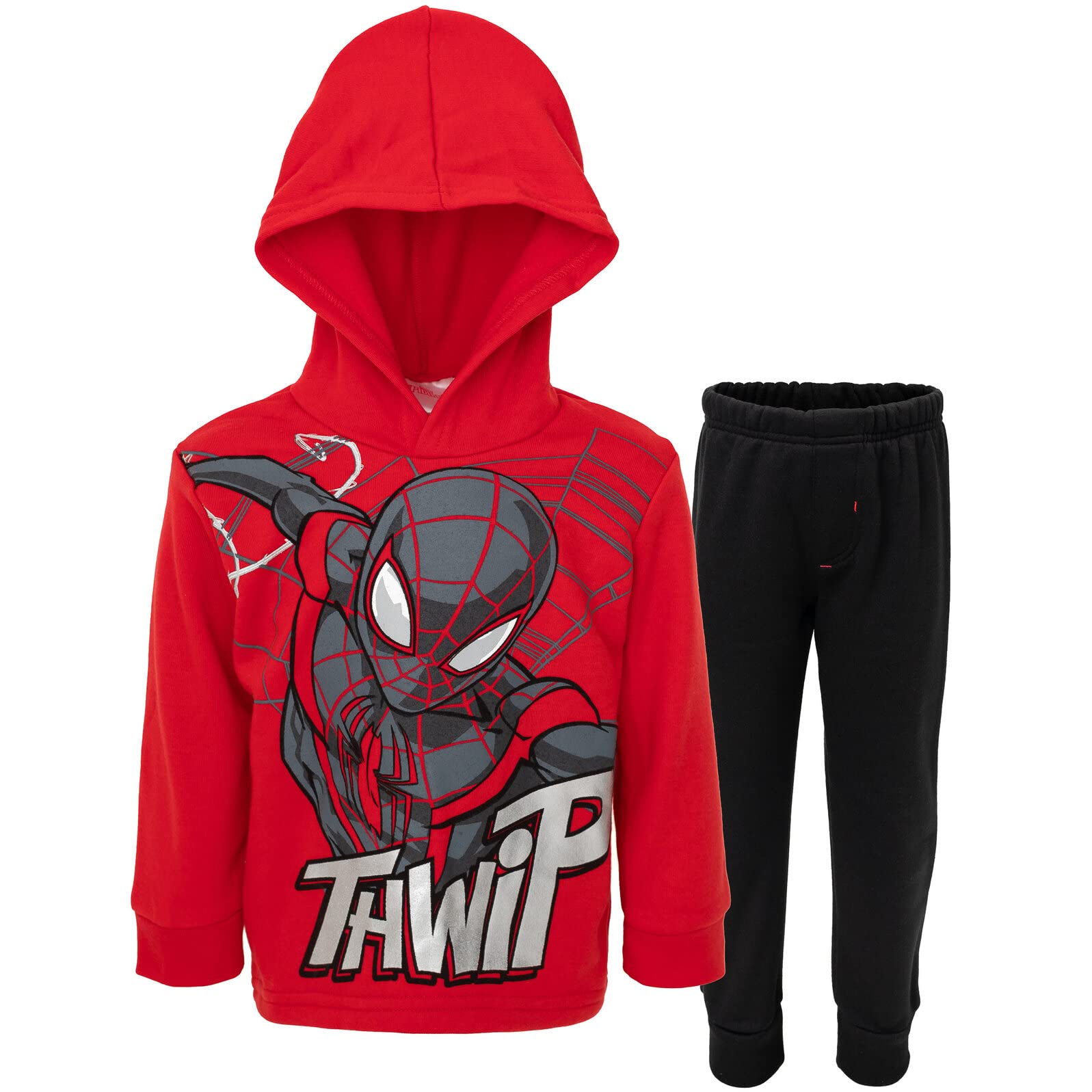 Marvel Avengers Spider-Man Fleece Pullover Hoodie and Jogger Pants Outfit Set Toddler to Big Kid Sizes (2T - 18-20)