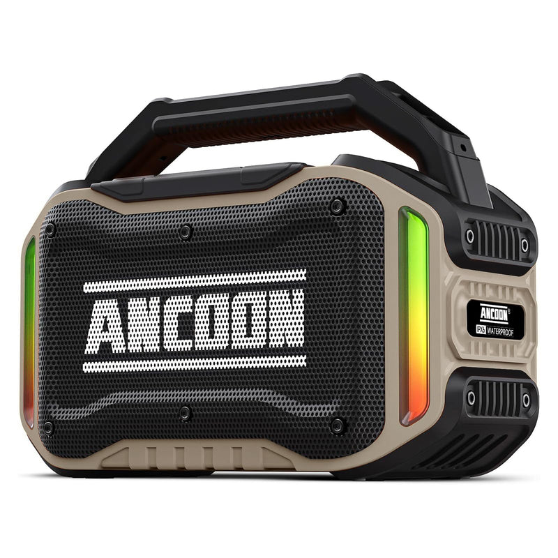 Speakers Bluetooth Wireless: 80W(Peak) Loud Speaker with Bass, 20H Playtime, IPX6 Waterproof, Large Jobsite Speakers for Work, Outdoor, Workshop, Garage, Portable Speaker with TWS (Black)