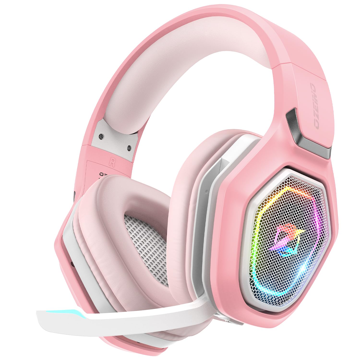 Ozeino 2.4GHz Wireless Gaming Headset for PC, Ps5, Ps4 - Lossless Audio USB & Type-C Ultra Stable Gaming Headphones with Flip Microphone, 40-Hr Battery Gamer Headset for Switch, Laptop, Mobile, Mac