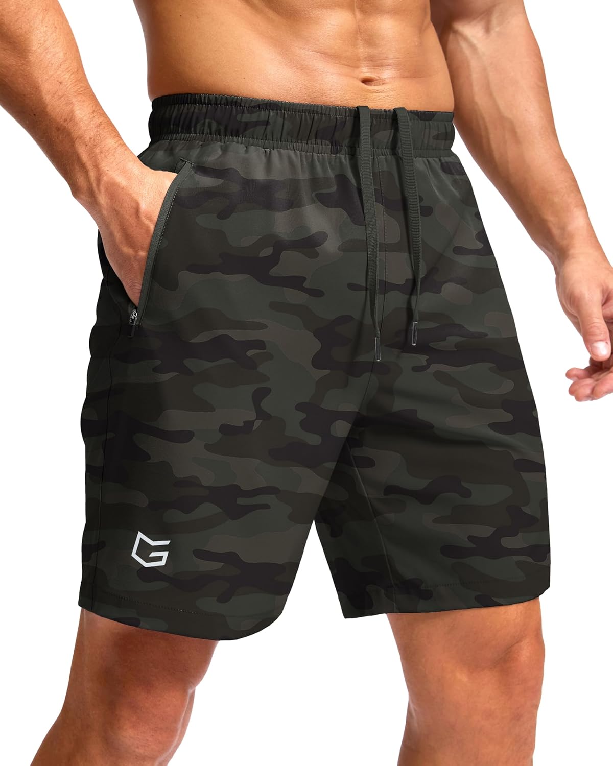 G Gradual Men's Athletic Running Shorts with Zipper Pockets Quick Dry 7"/ 5"/ 9" Workout Gym Shorts for Basketball Hiking-63