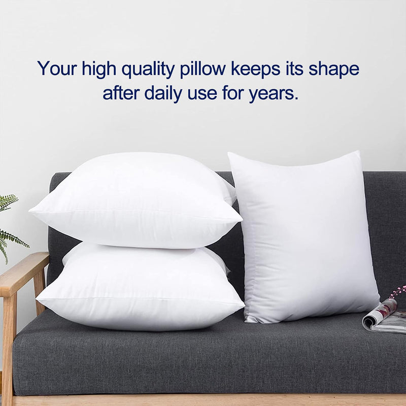 HITO 12x20 Pillow Inserts (Set of 2)- 100% Cotton Covering Down Alternative Throw Pillows White for Couch Bed Sofa