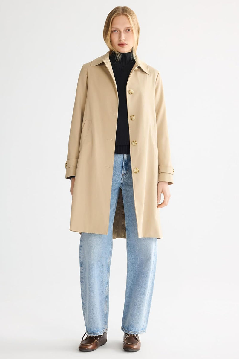 Orolay Women's Single Breasted Trench Coat Mid-Long Classic Lapel