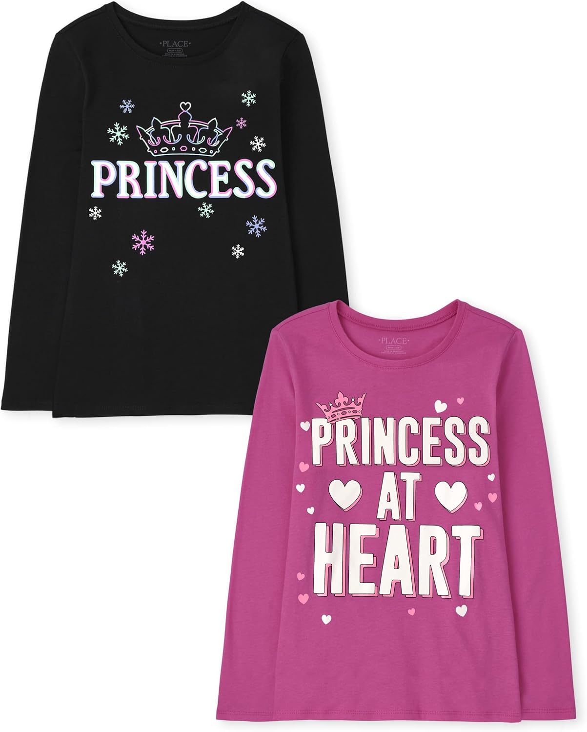 The Children's Place Girls Unicorns,Sports,Butterflies Long Sleeve Graphic T-Shirts,2 Pack