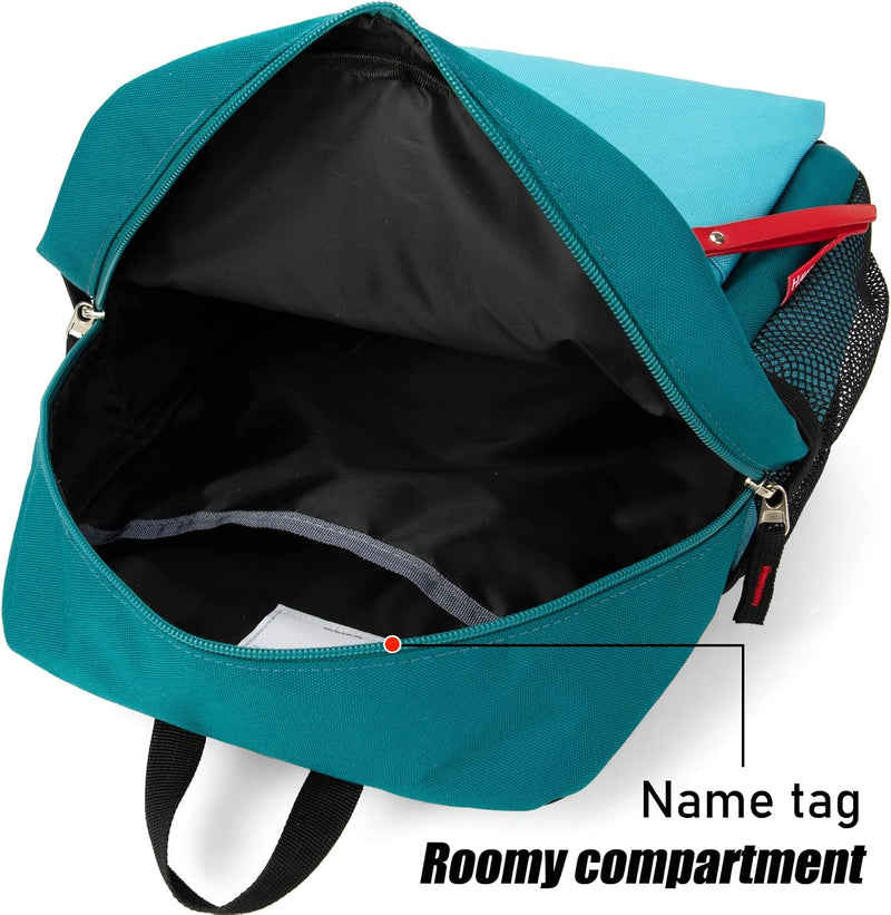 Toddler Kids Backpack for Boys or Girls, Green Blue, 12 Inch
