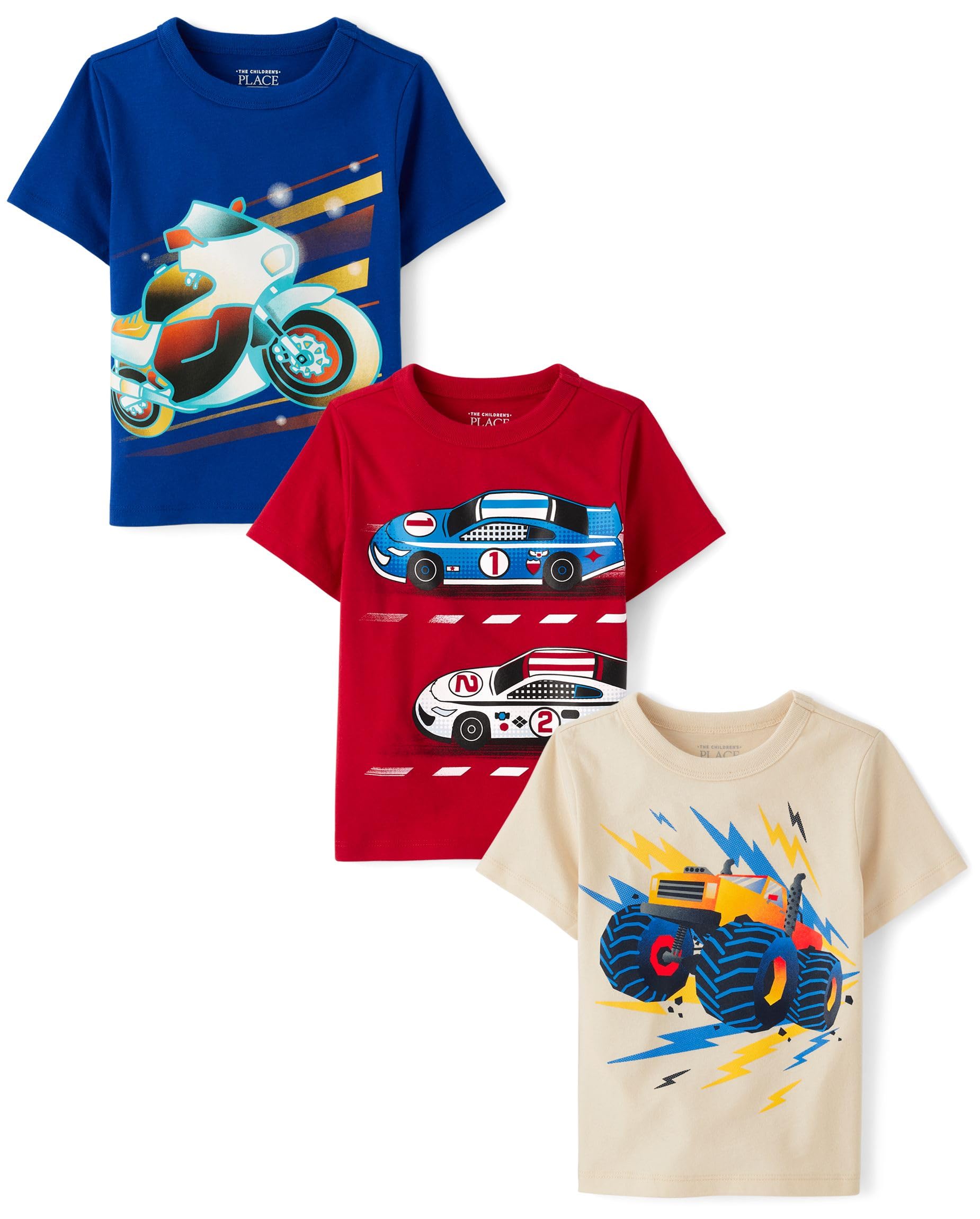 The Children's Place Baby Boys' Graphic T-Shirts (3-Pack)-43