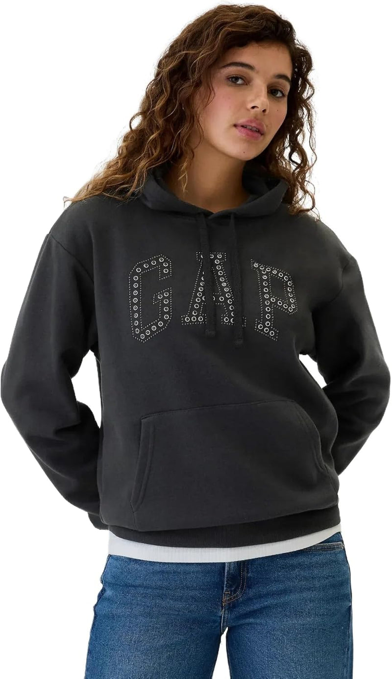 GAP Women's Logo Hoodie Hooded Pull-on Sweatshirt-64