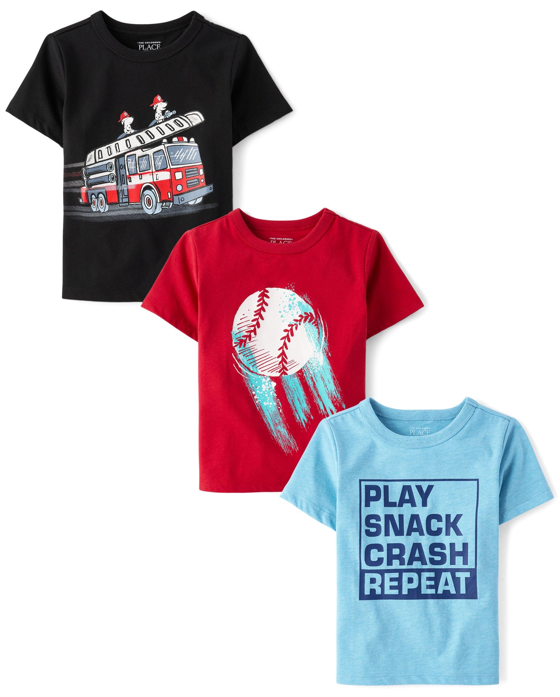 The Children's Place Baby Boys' Graphic T-Shirts (3-Pack)