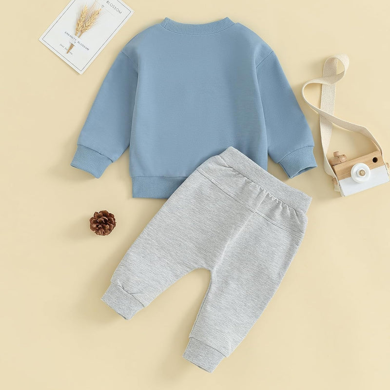 Toddler Boys Fall Outfits Cute Cousin Crew Neck Shirt Long Sleeve Baby Sweatshirts Long Pants Baby Winter Clothes