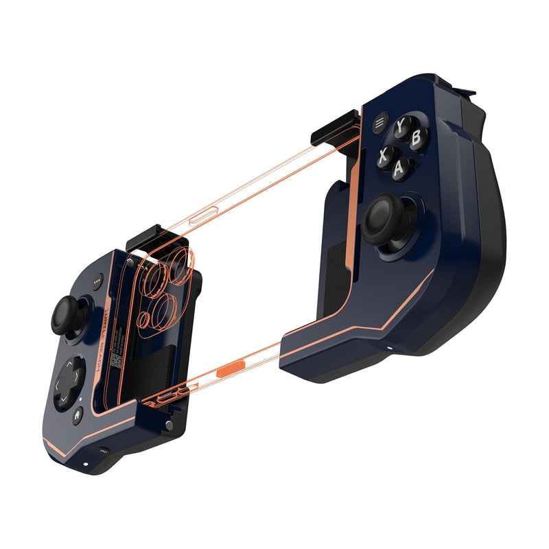 Turtle Beach Atom Mobile Game Controller with Bluetooth for Cloud Gaming on iPhone with Compact Shape, Console Style Controls & Low Latency Bluetooth – Cobalt Blue