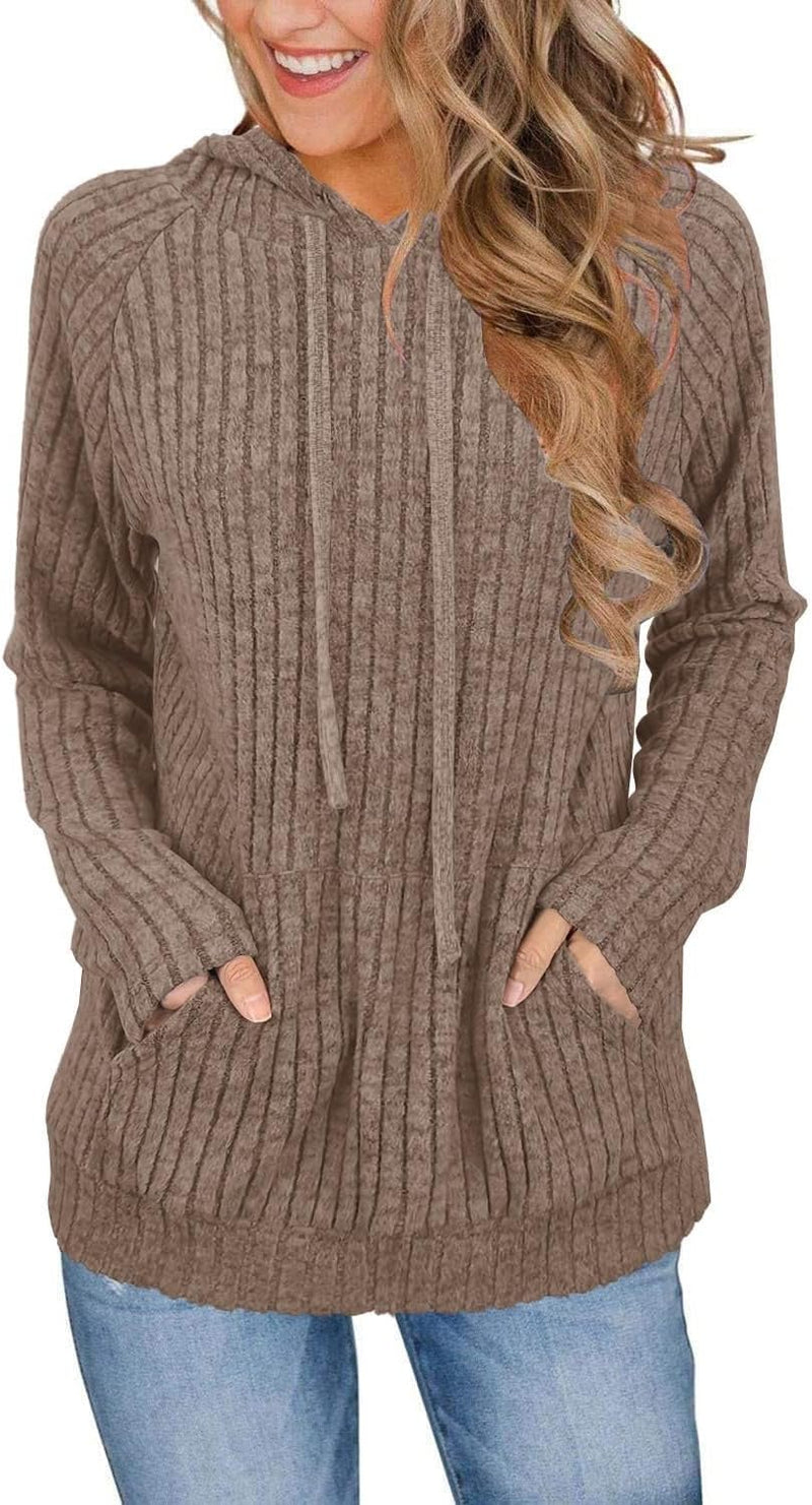 JomeDesign Sweaters for Women Long Sleeve Shirts Fashion Hoodies Pullover Sweatshirts Loose Casual Fall Tops-46