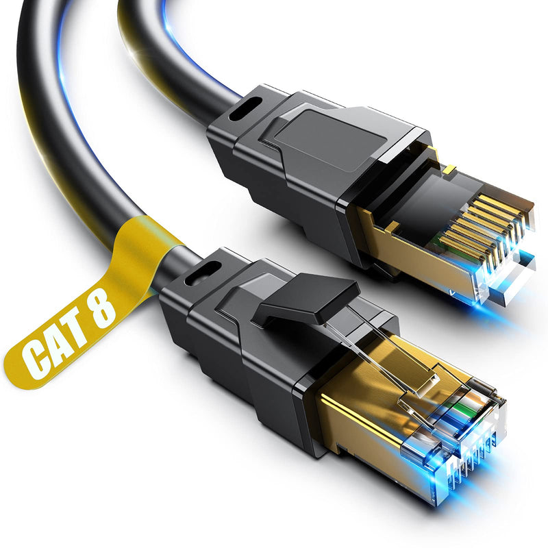 Vabogu Cat 8 Ethernet Cable 15FT, Heavy Duty 26AWG High Speed 40Gbps 2000MHz, Gold Plated RJ45 Shielded, Weatherproof Indoor & Outdoor LAN Cable for Gaming PC PS5 Xbox Modem Router