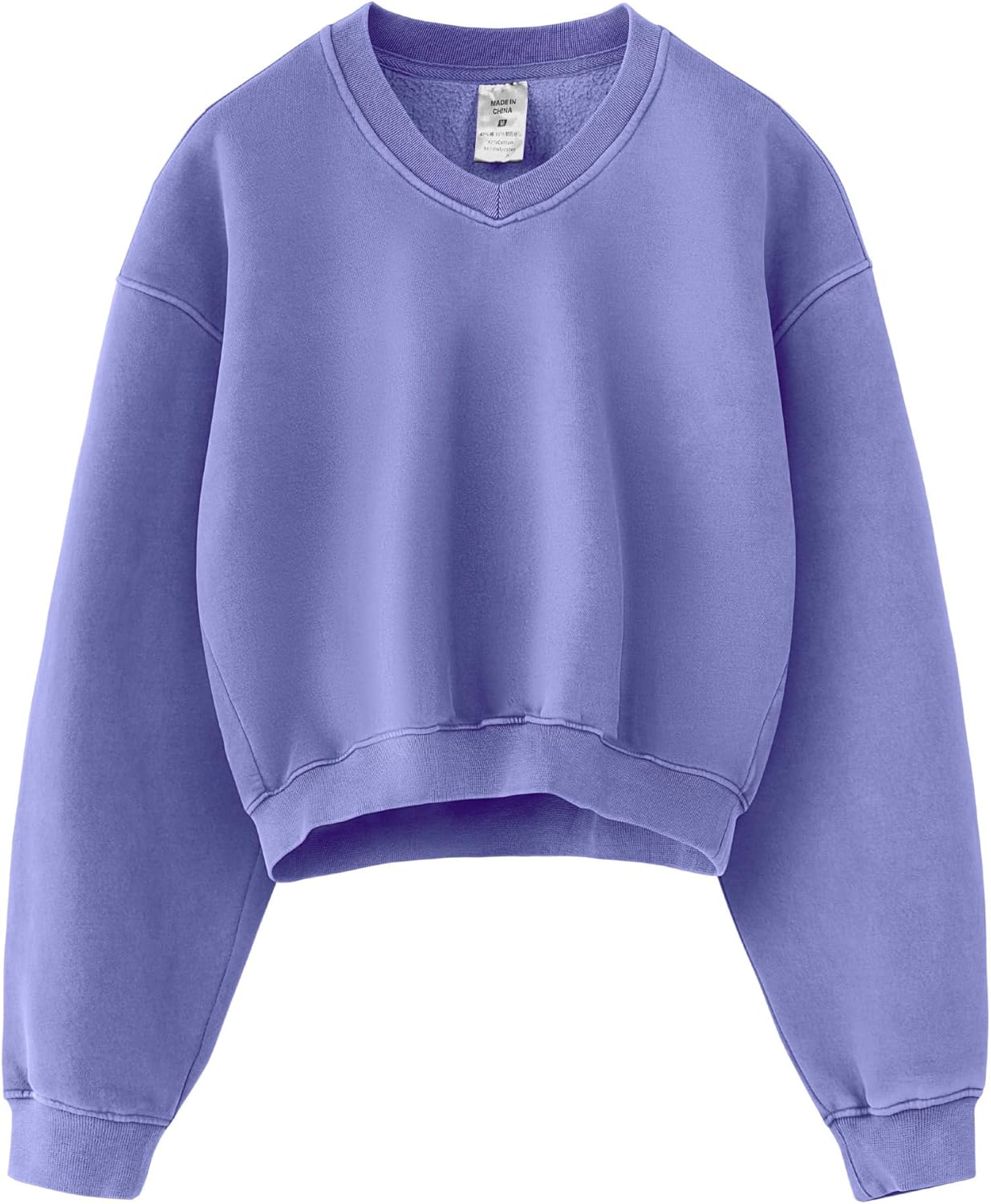 Hatant Sweatshirt for Women Acid Wash Athletic Hoodie Heritage Fleece V-neck Long Sleeve Hoodie Fleece Women Sweatshirt-20