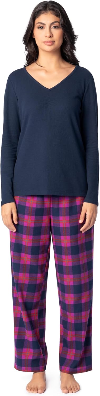 Fruit of the Loom Women's Waffle V-Neck Top-28