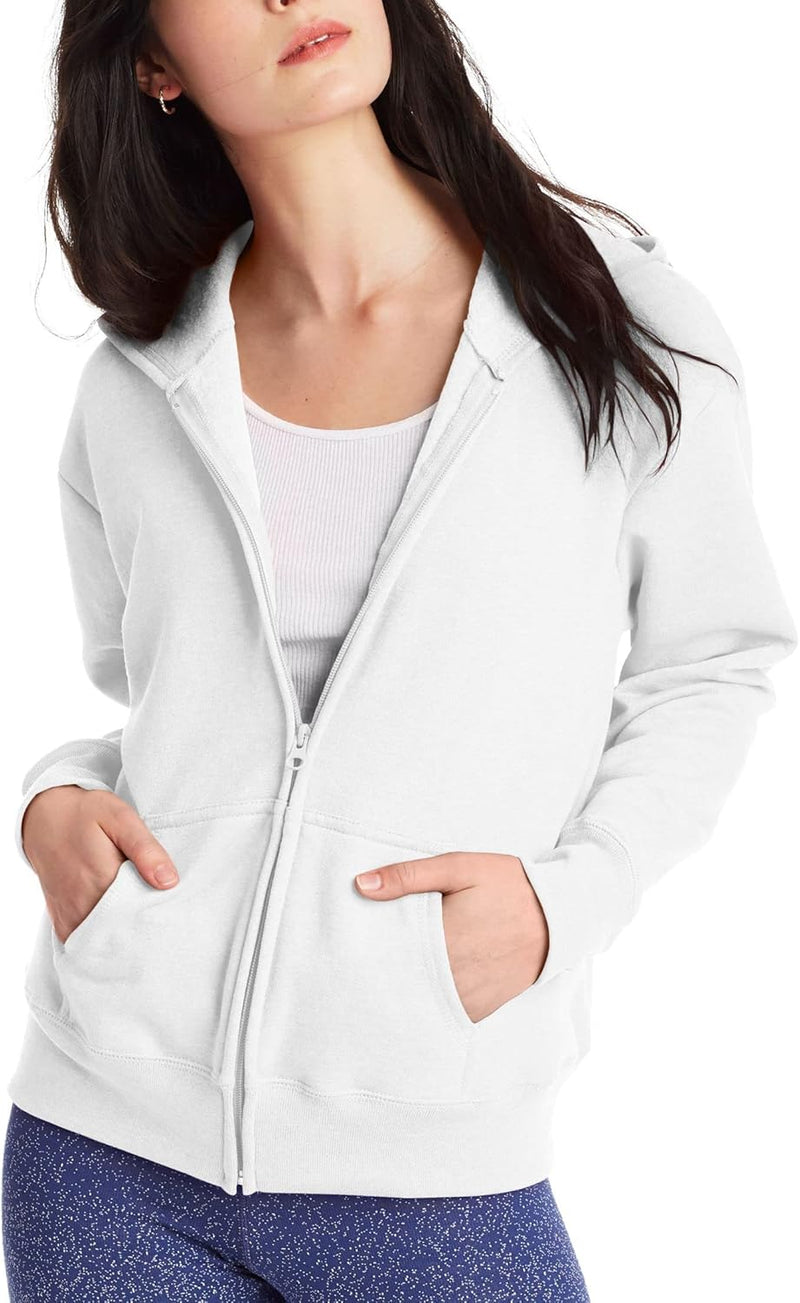 Hanes, Ecosmart Fleece Full Hoodie, Zip-up Hooded Sweatshirt for Women-6