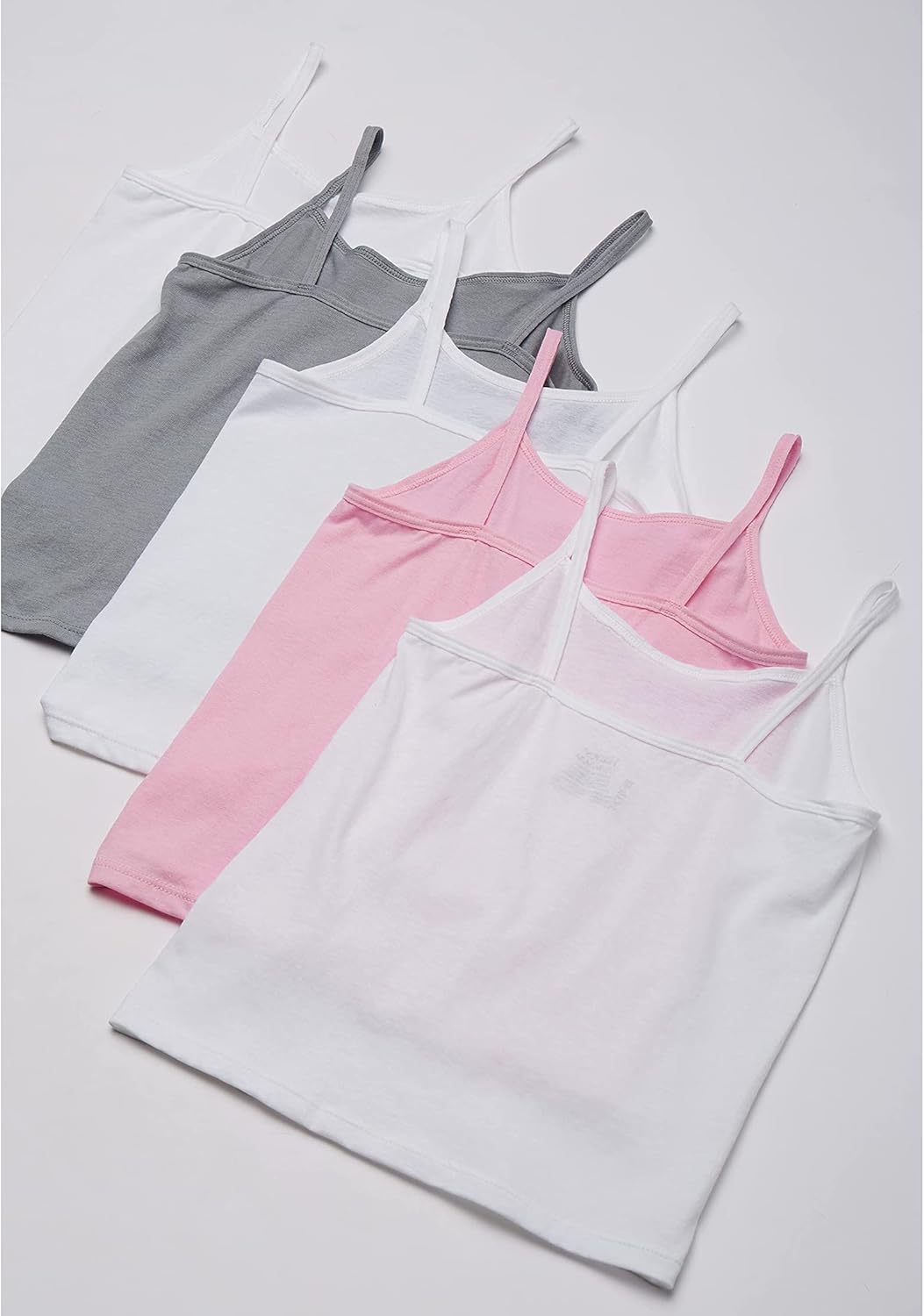 Hanes Girls' Camisole, 100% Cotton Tagless Cami, Toddler Sizing, Multiple Packs & Colors Available