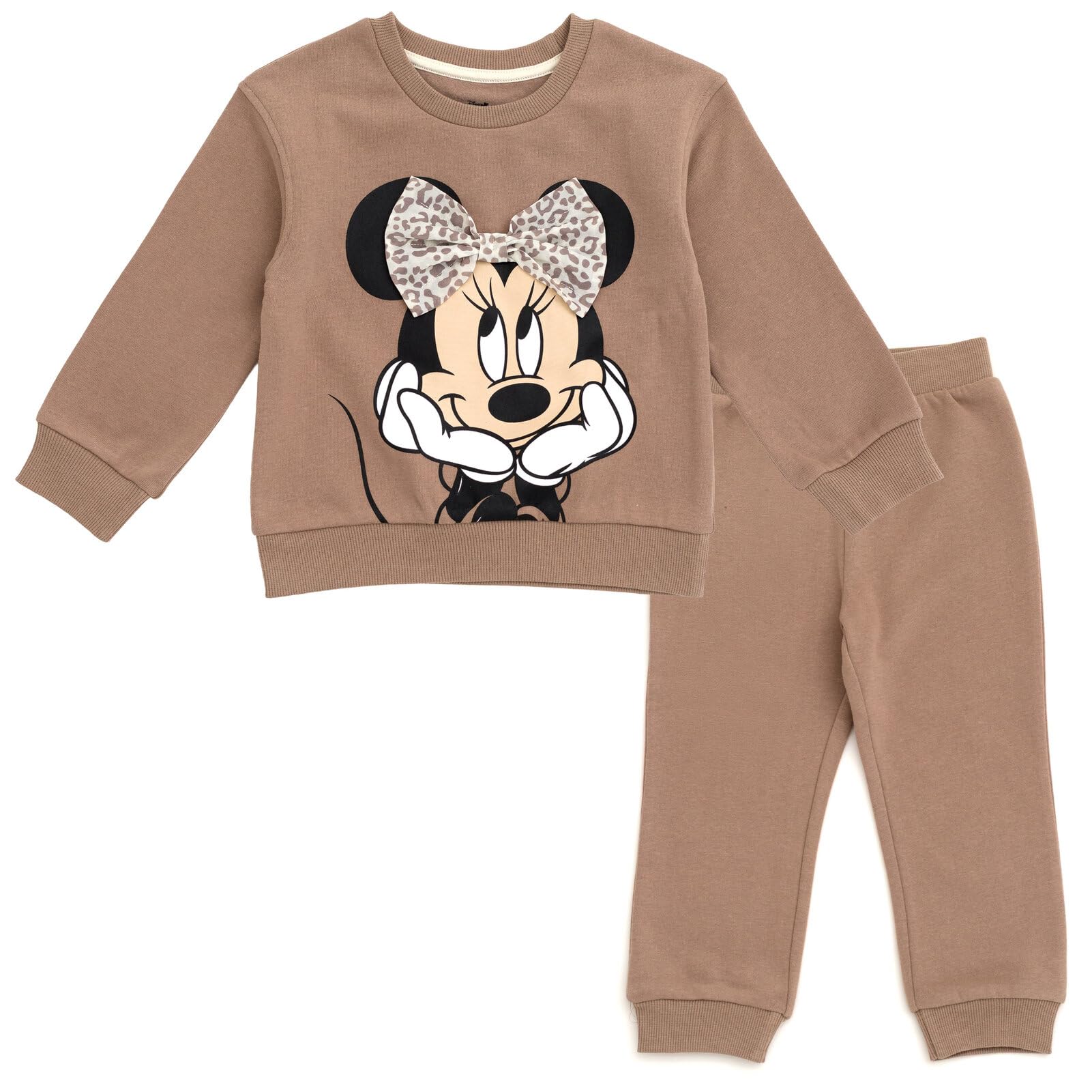 Disney Minnie Mouse Fleece Sweatshirt and Pants Outfit Set Newborn to Big Kid Sizes (Newborn - 14-16)