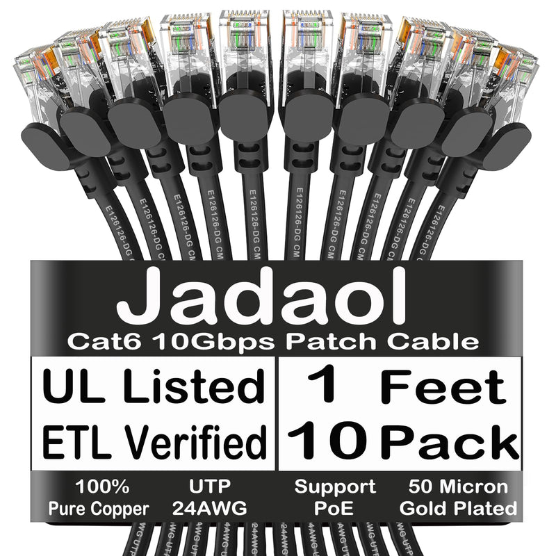 Jadaol Cat 6 Ethernet Cable 50 ft, 10Gbps Support Cat8 Cat7 Network, Flat RJ45 LAN Patch Cable, High-Speed Wired Internet Cable for Router, Modem, Switch, Gaming Consoles, PC, Streaming Devices, White