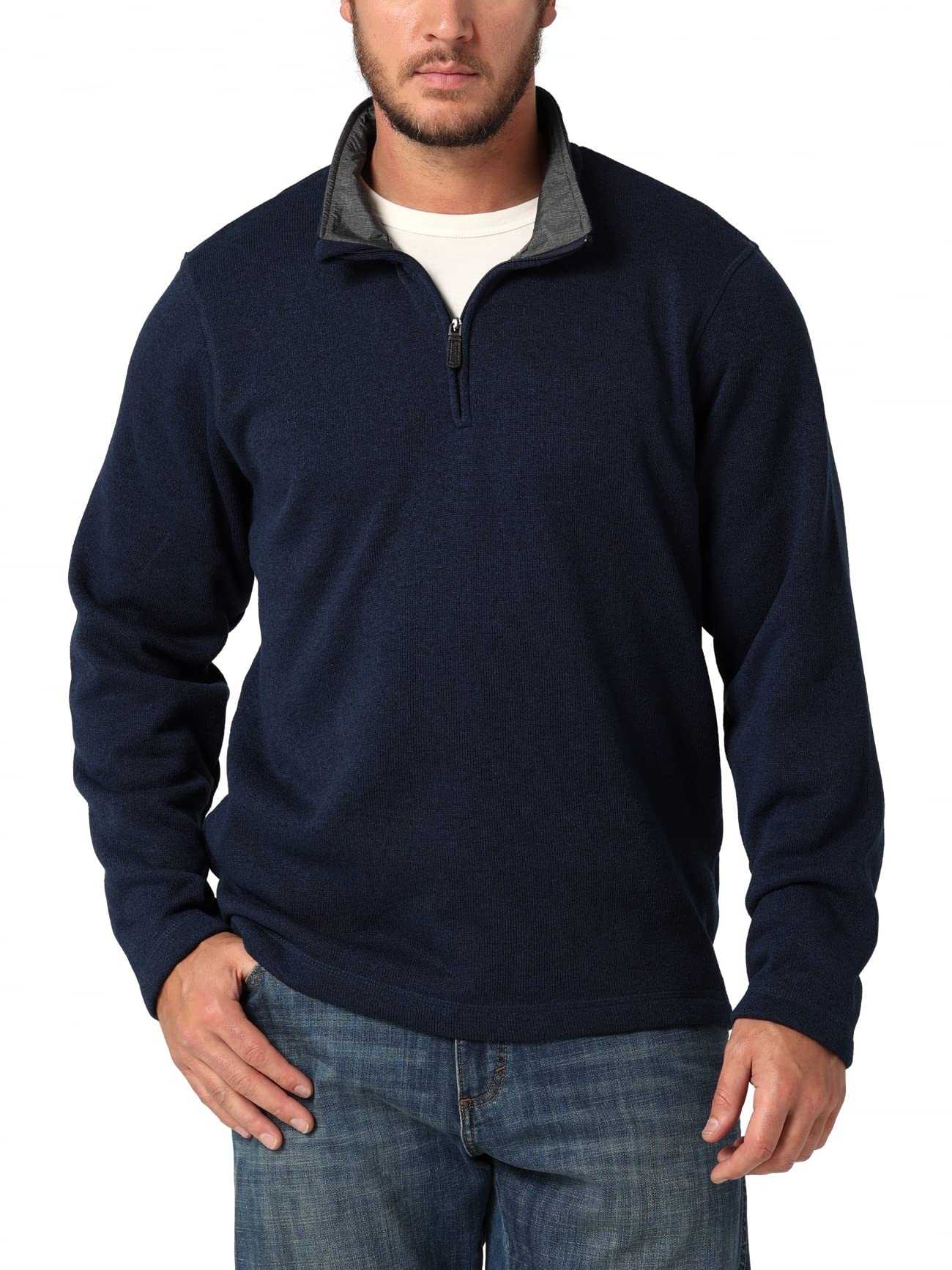 Wrangler Authentics mens Long Sleeve Fleece Quarter-zip-45