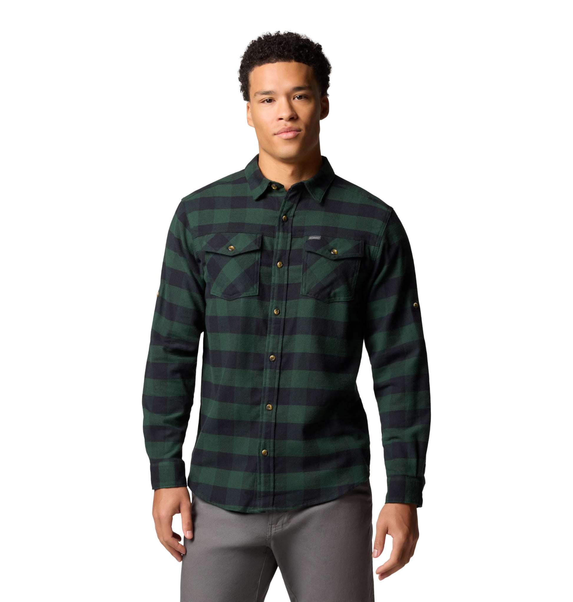 Columbia Mens Bearmouth Springs Roll Up Long Sleeve Flannel Shirt-11
