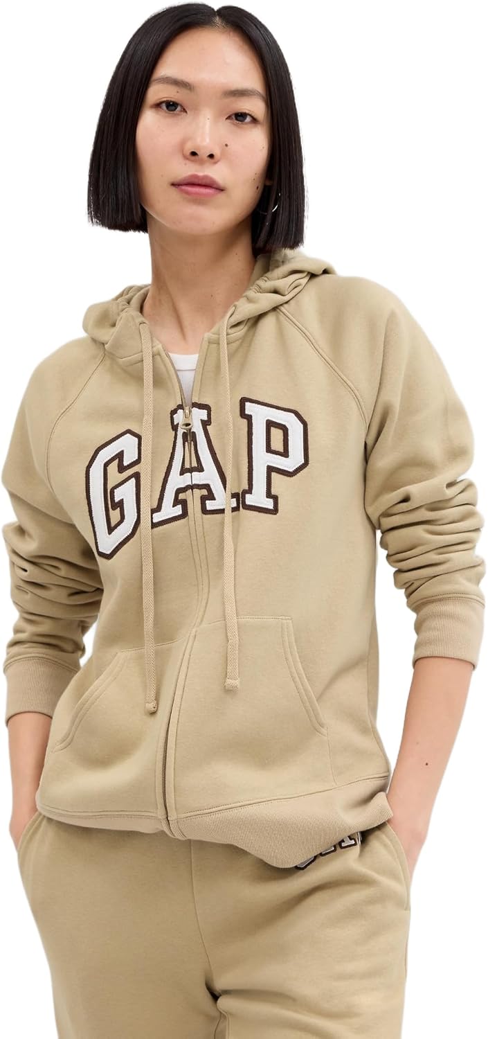 GAP womens Logo Hoodie Hooded Full Zip Sweatshirt-49