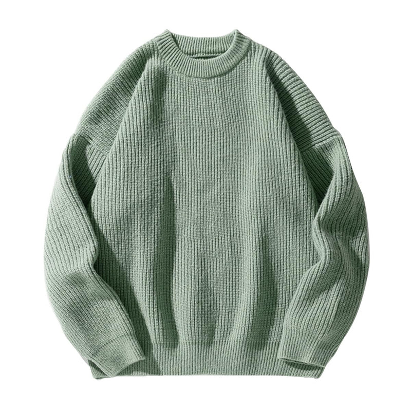 Mens Oversized Sweater Unisex Crewneck Cable Knit Sweater Pullover Aesthetic Streetwear Casual Sweaters Jumper-34