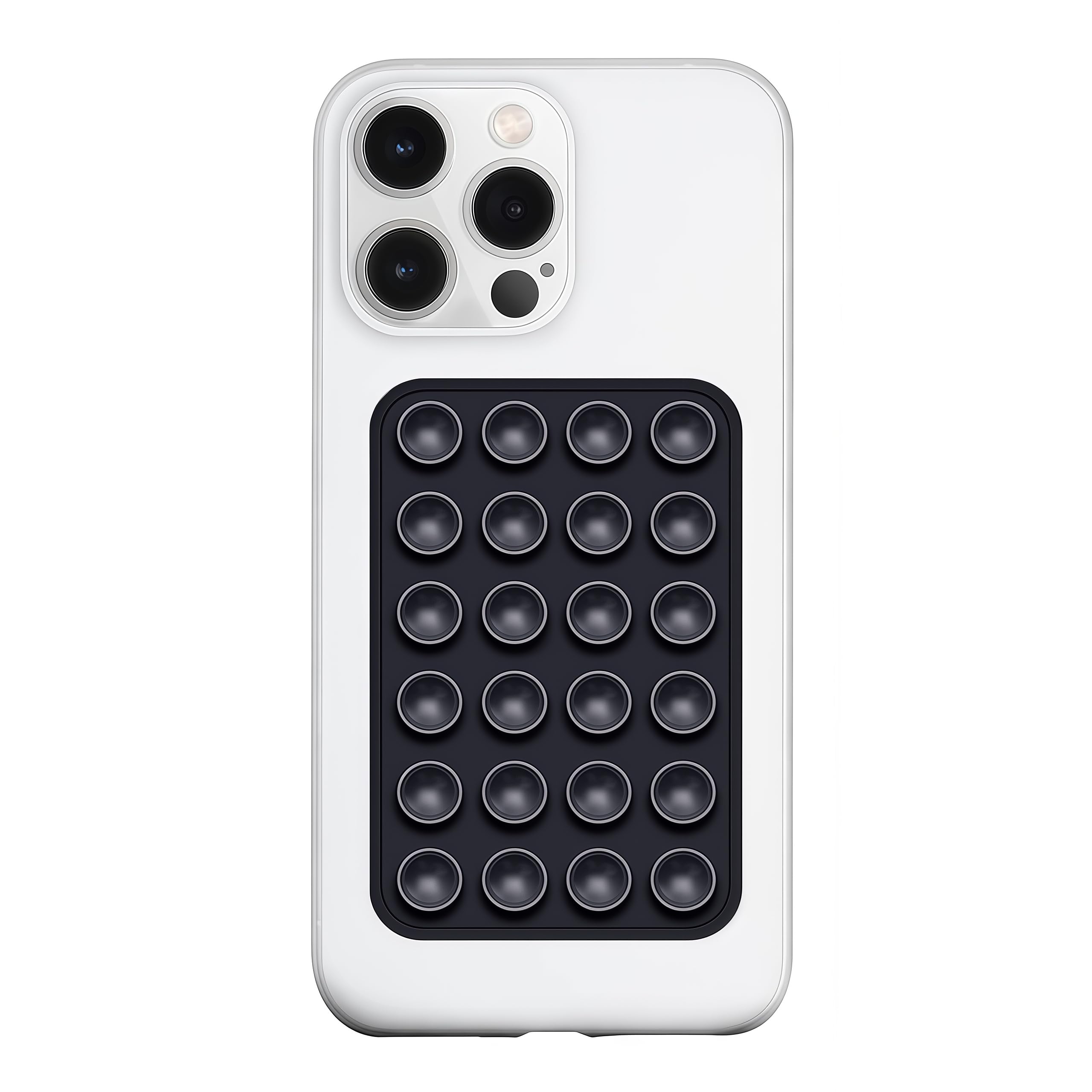 Silicone Suction Phone Case Mount, Silicon Adhesive Phone Accessory for Smartphones, Hands-Free Mirror Shower Phone Holder for Selfies, Tiktok Videos (Light Pink)