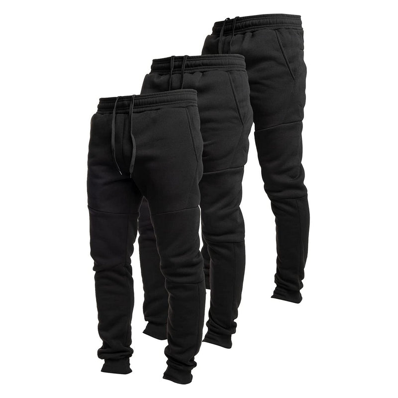Ultra Performance 3 Pack Fleece Active Tech Joggers for Men, Mens Sweatpants with Zipper Pockets-66