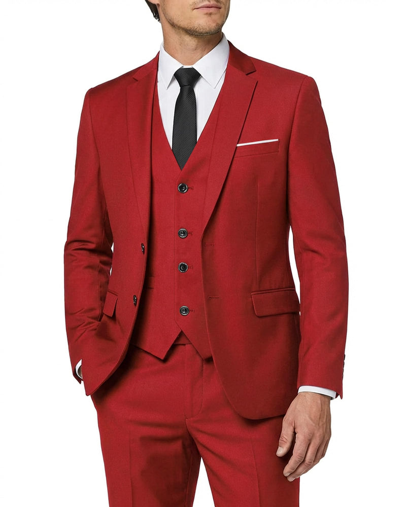 MY'S Men's 3 Piece Slim Fit Suit Set with Tie, 2 Button Blazer Jacket Vest & Pants, Business Wedding Party Prom Suit for Men-19