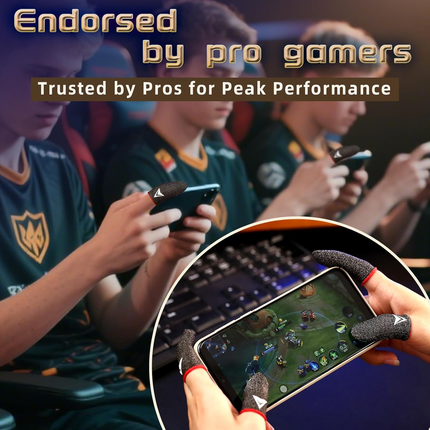 6 Pack Finger Sleeves for Gaming,Thumb Sleeves for Mobile Gaming,Anti Sweat,Ultra Thin Silver Fiber,Suitable for Most Gamers,Gaming Finger Gloves for PUBG COD Dedales,Covers