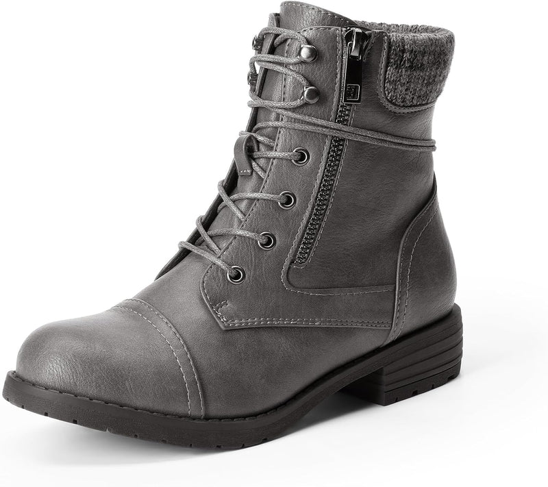 DREAM PAIRS Women's Lace Up Combat boots Ankle Booties