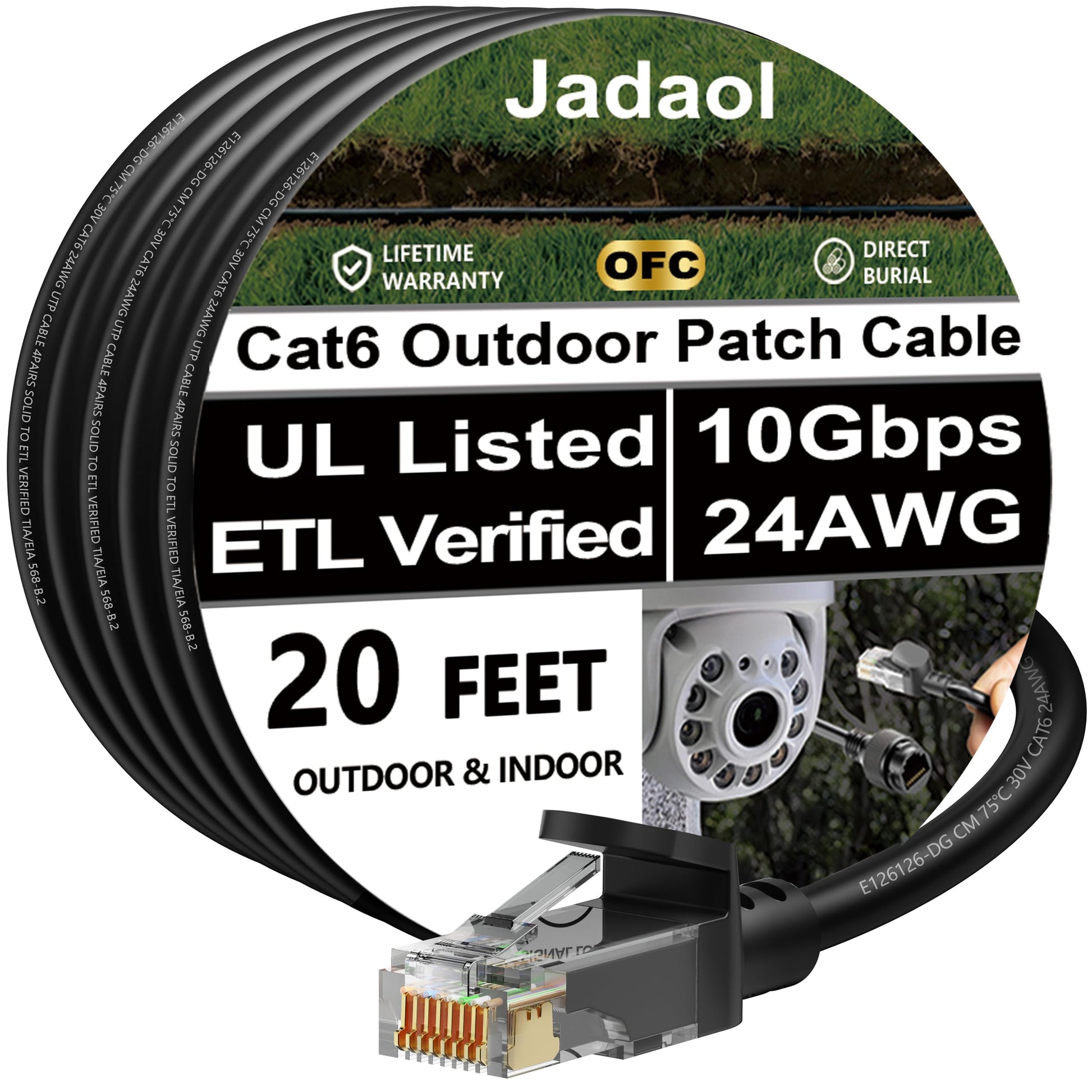 Jadaol Cat 6 Ethernet Cable 50 ft, 10Gbps Support Cat8 Cat7 Network, Flat RJ45 LAN Patch Cable, High-Speed Wired Internet Cable for Router, Modem, Switch, Gaming Consoles, PC, Streaming Devices, White
