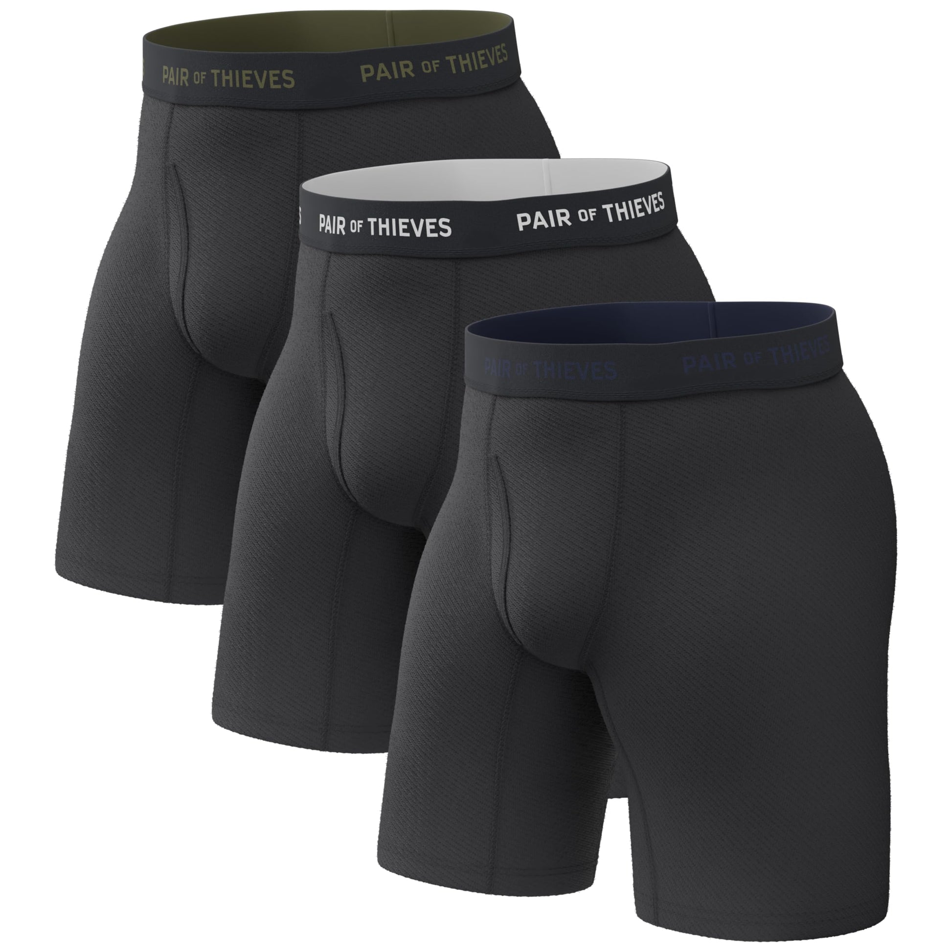 Pair of Thieves Men’s Long Boxer Briefs – Soft, Breathable, Quick Dry Underwear with 4-Way Stretch – Multi-Pack-2