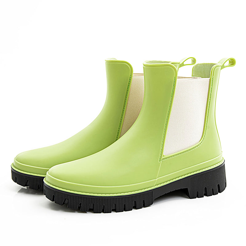Women's Short Rain Boots Waterproof Chelsea Rain Boots For Ladies-5