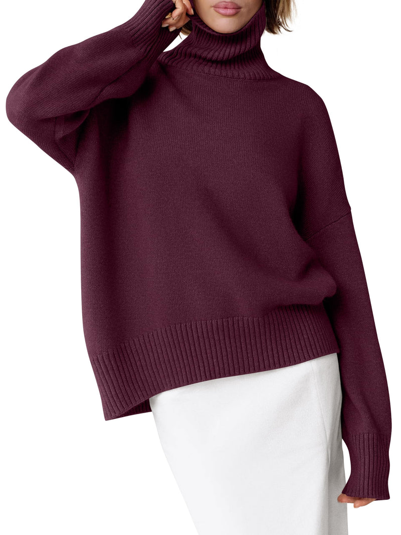 ANRABESS Womens Turtleneck Sweaters Oversized Chunky Long Sleeve Knit High Low Hem Pullover Top 2025 Fall Winter Fashion-71