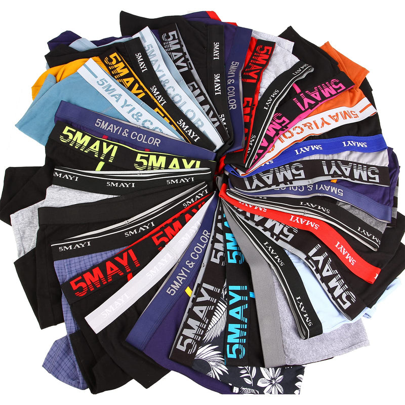5Mayi Men's Underwear Boxer Briefs Cotton Regular Long Mens Boxer Briefs Underwear Men Pack S M L XL XXL-8