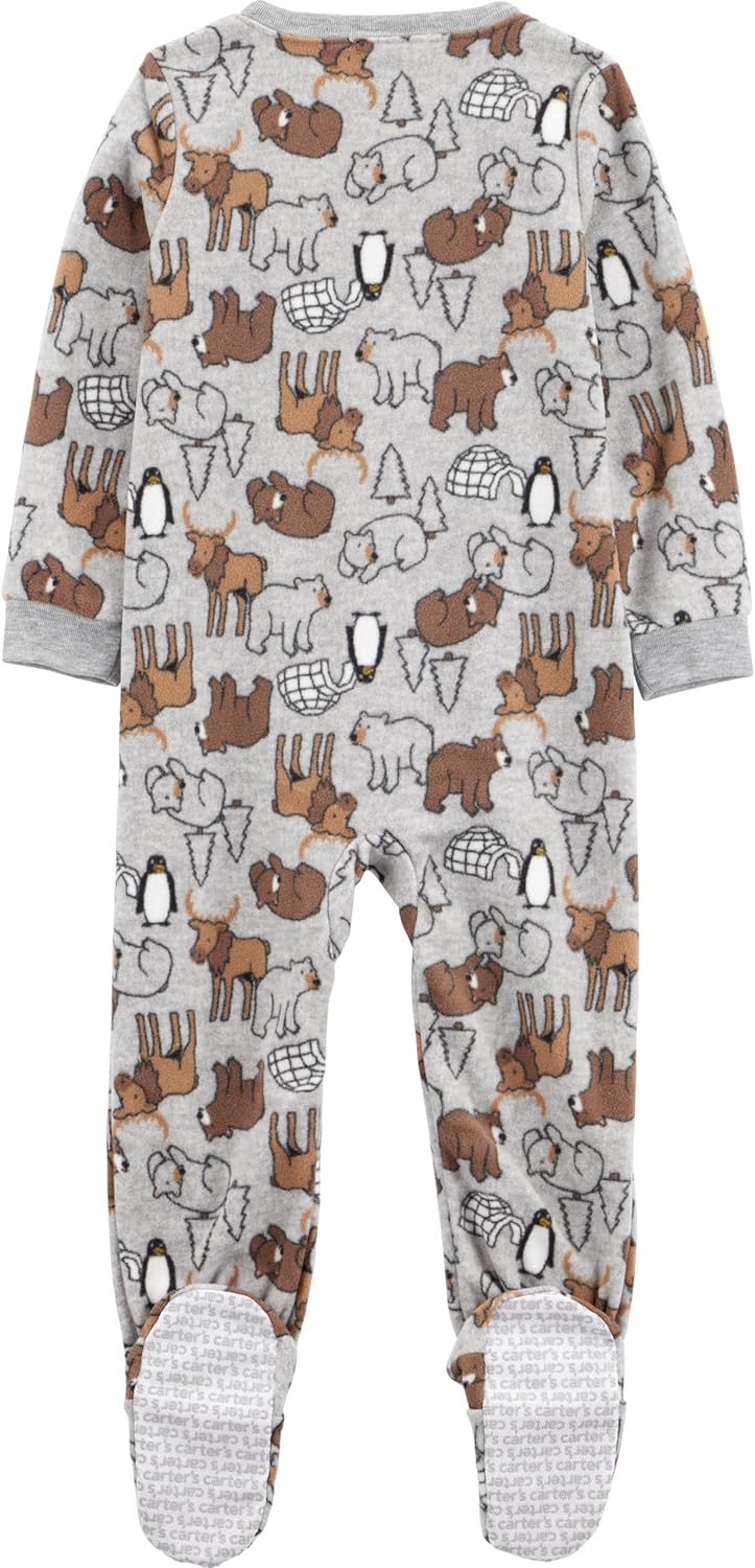 Simple Joys by Carter's baby-boys Loose-Fit Flame Resistant Fleece Footed Pajamas