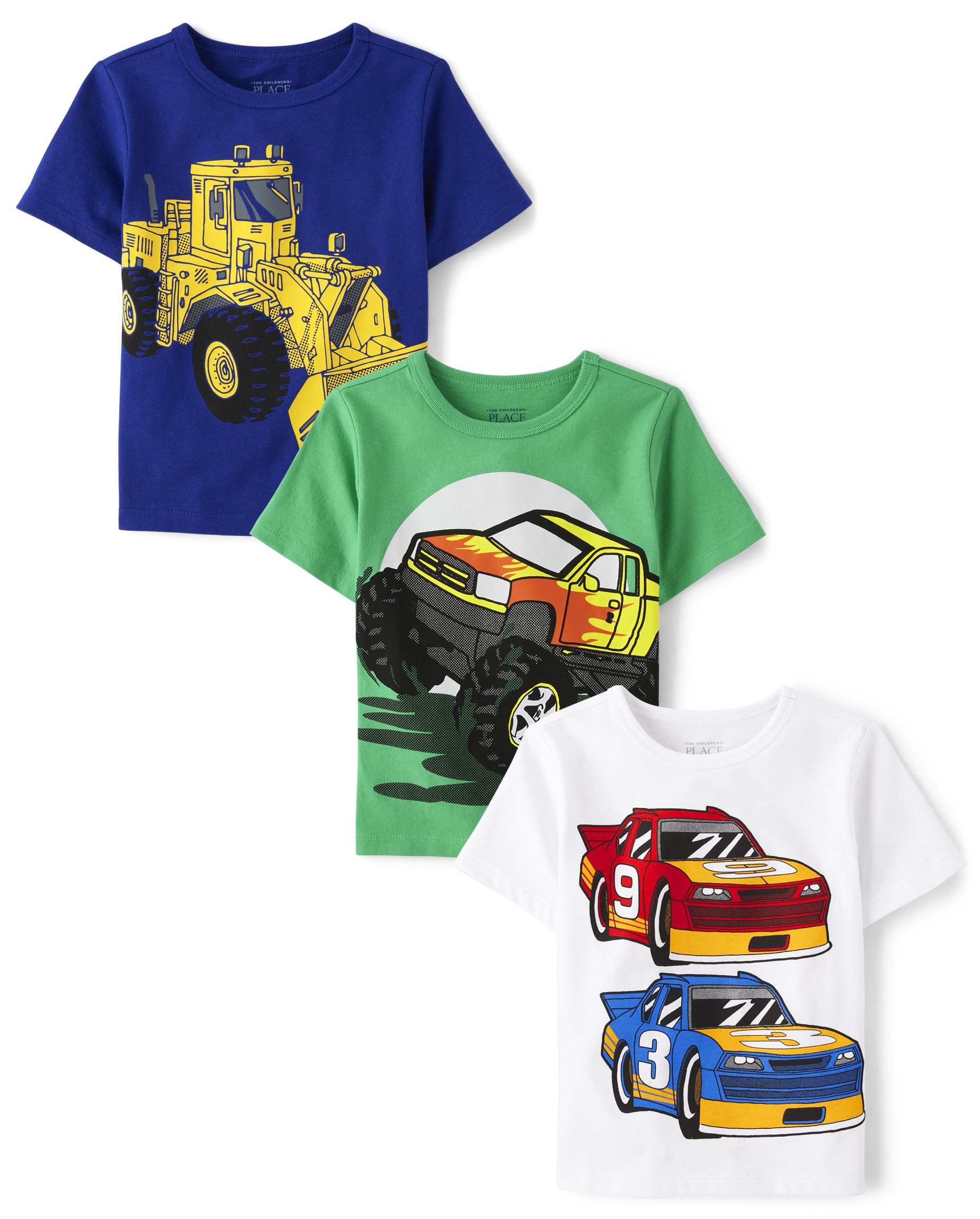 The Children's Place Baby Boys' Graphic T-Shirts (3-Pack)-38