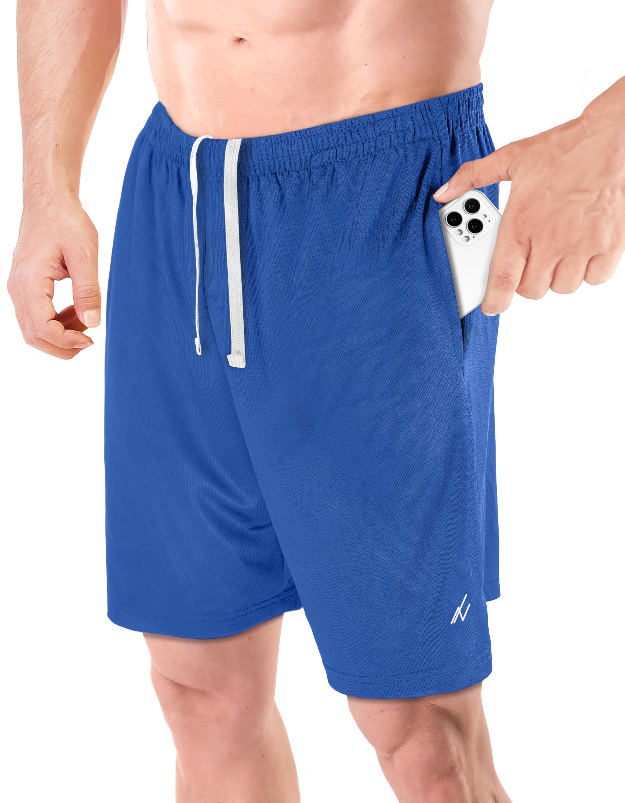 NY Threads Men's Athletic Shorts Quick Dry Loose-Fit Lightweight Running Workout Gym Shorts with Pockets