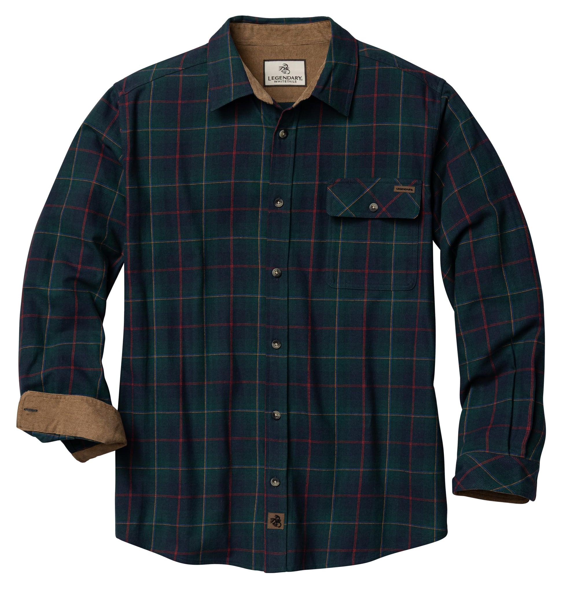 Legendary Whitetails Men's Flannel Shirt Long Sleeve Button Down 100% Cotton-9
