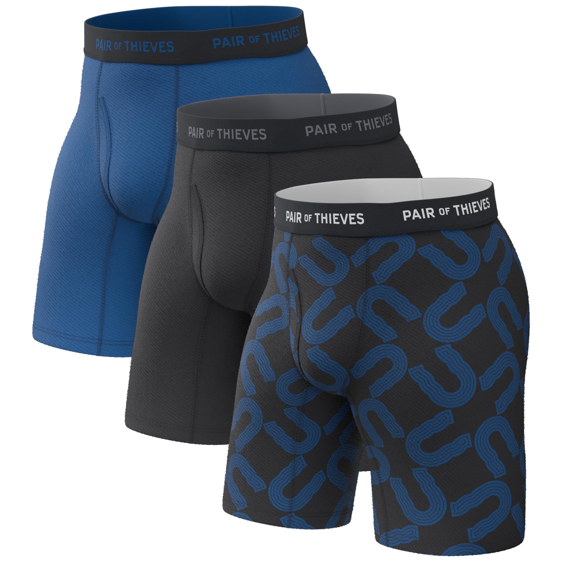 Pair of Thieves Men’s Long Boxer Briefs – Soft, Breathable, Quick Dry Underwear with 4-Way Stretch – Multi-Pack-23